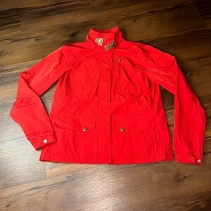 Lauren Ralph Lauren Active Jacket Womens XS Red Windbreaker Collared Full Zip